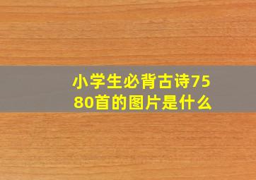 小学生必背古诗75 80首的图片是什么